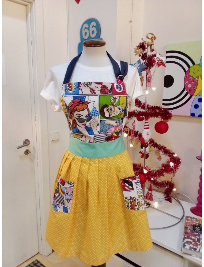 Avental - verde e amarelo